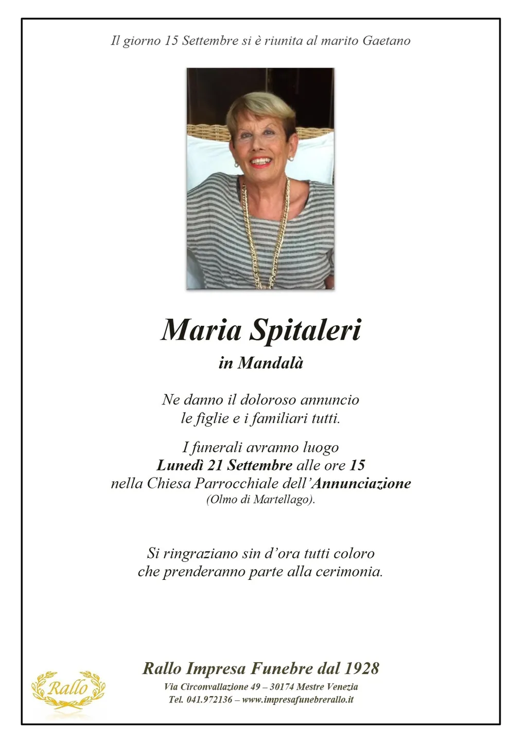 Manifesto di Maria Spitaleri