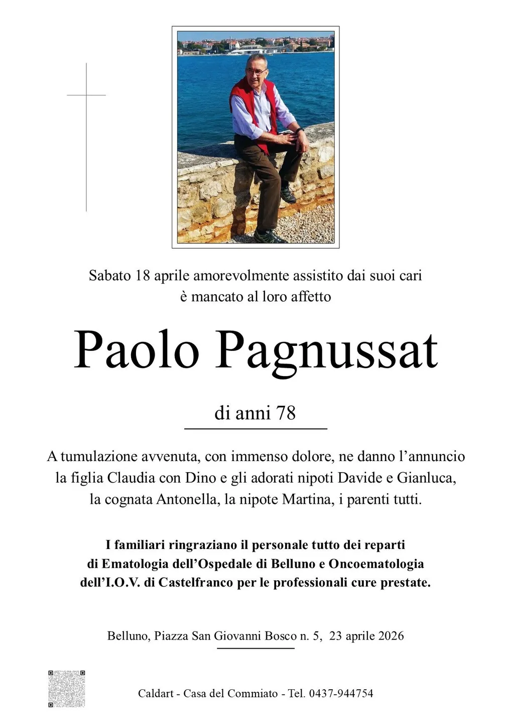 Epigrafe di Paolo Pagnussat