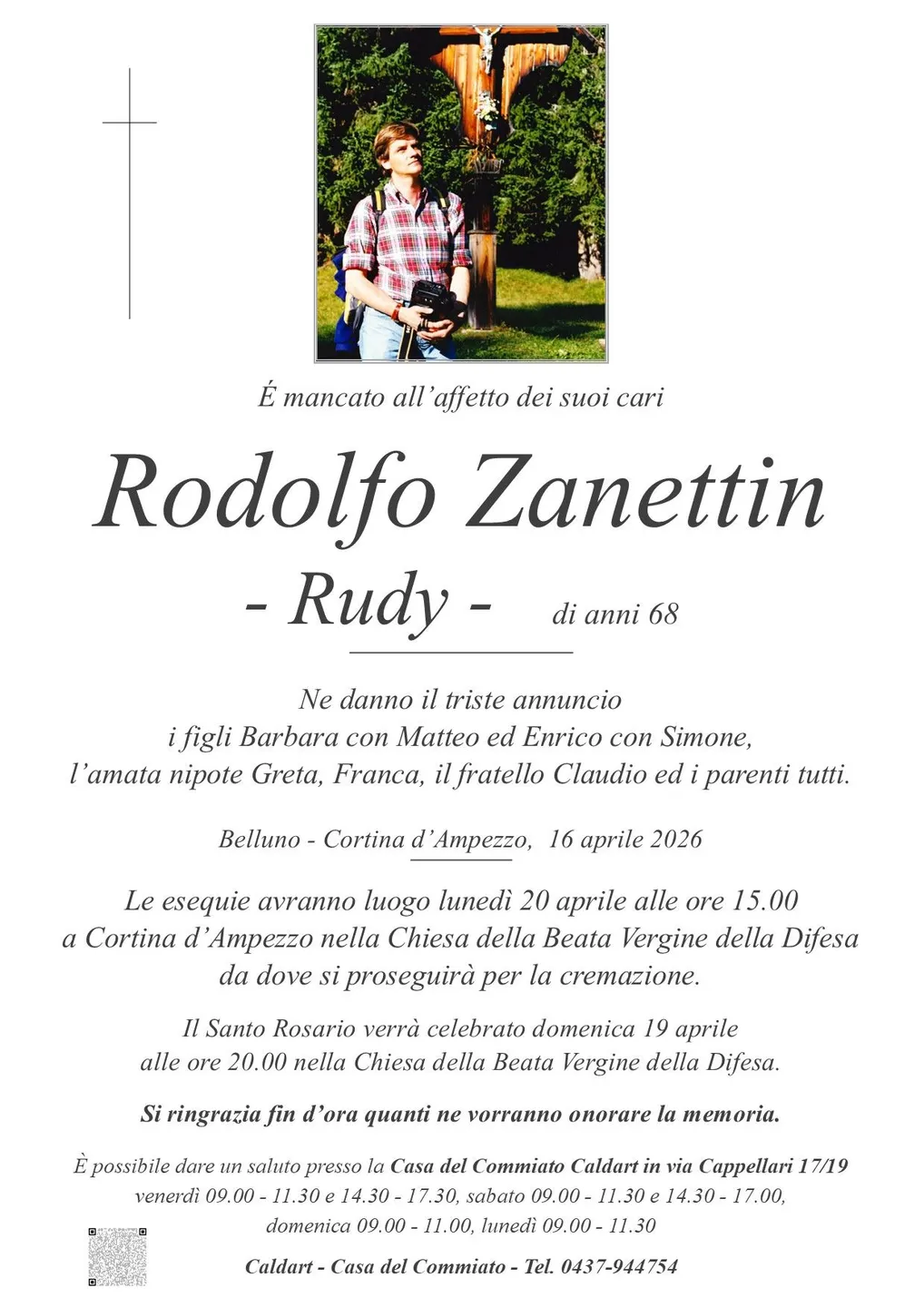Epigrafe di Rodolfo Zanettin