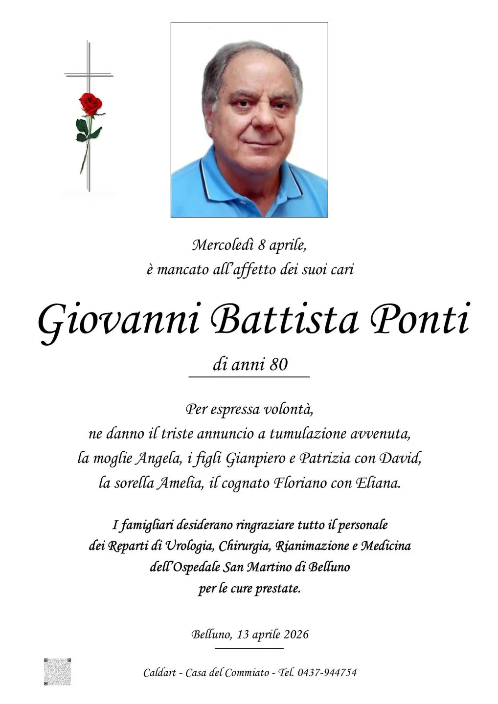 Epigrafe di Giovanni Battista Ponti
