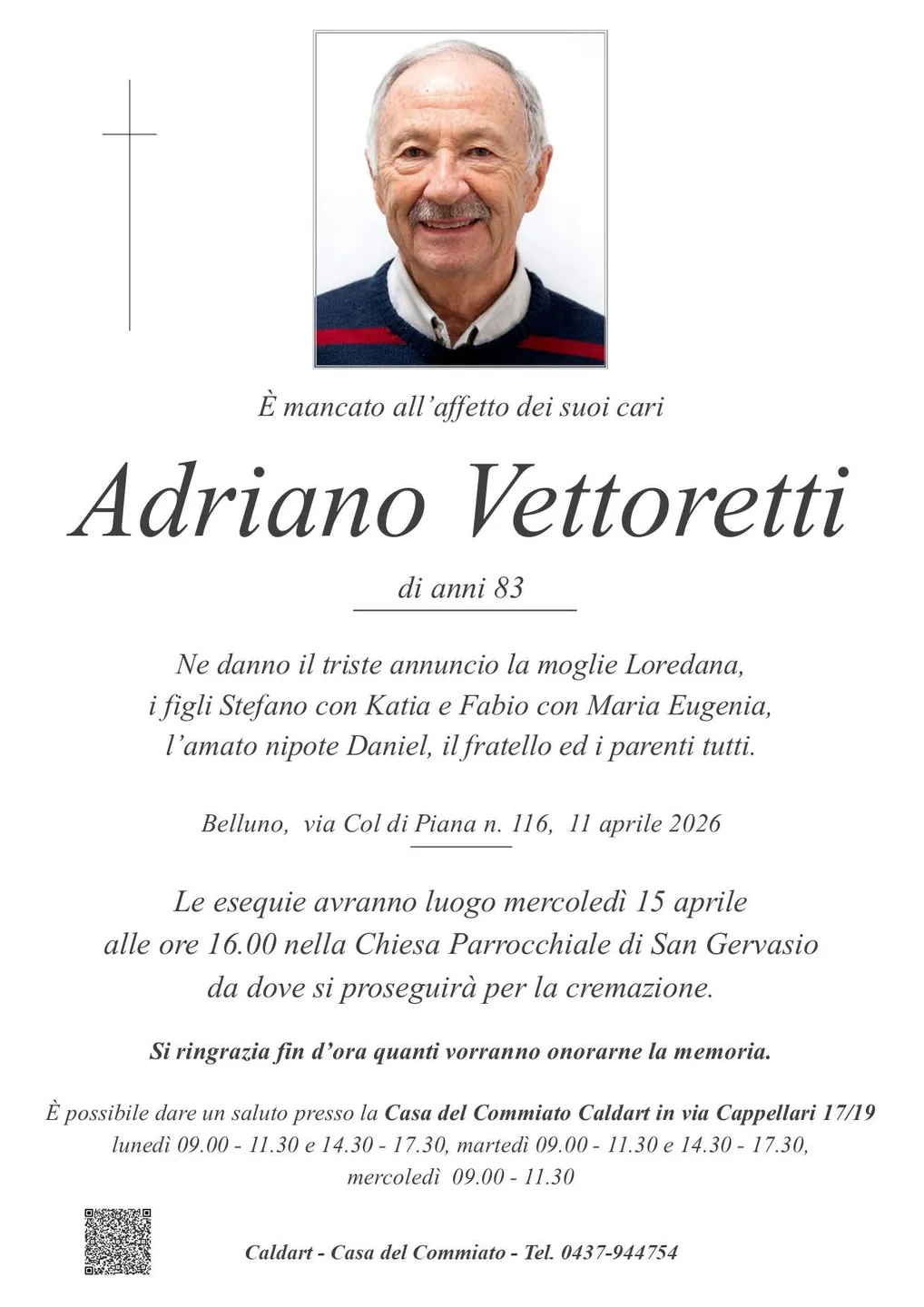 Epigrafe di Adriano Vettoretti