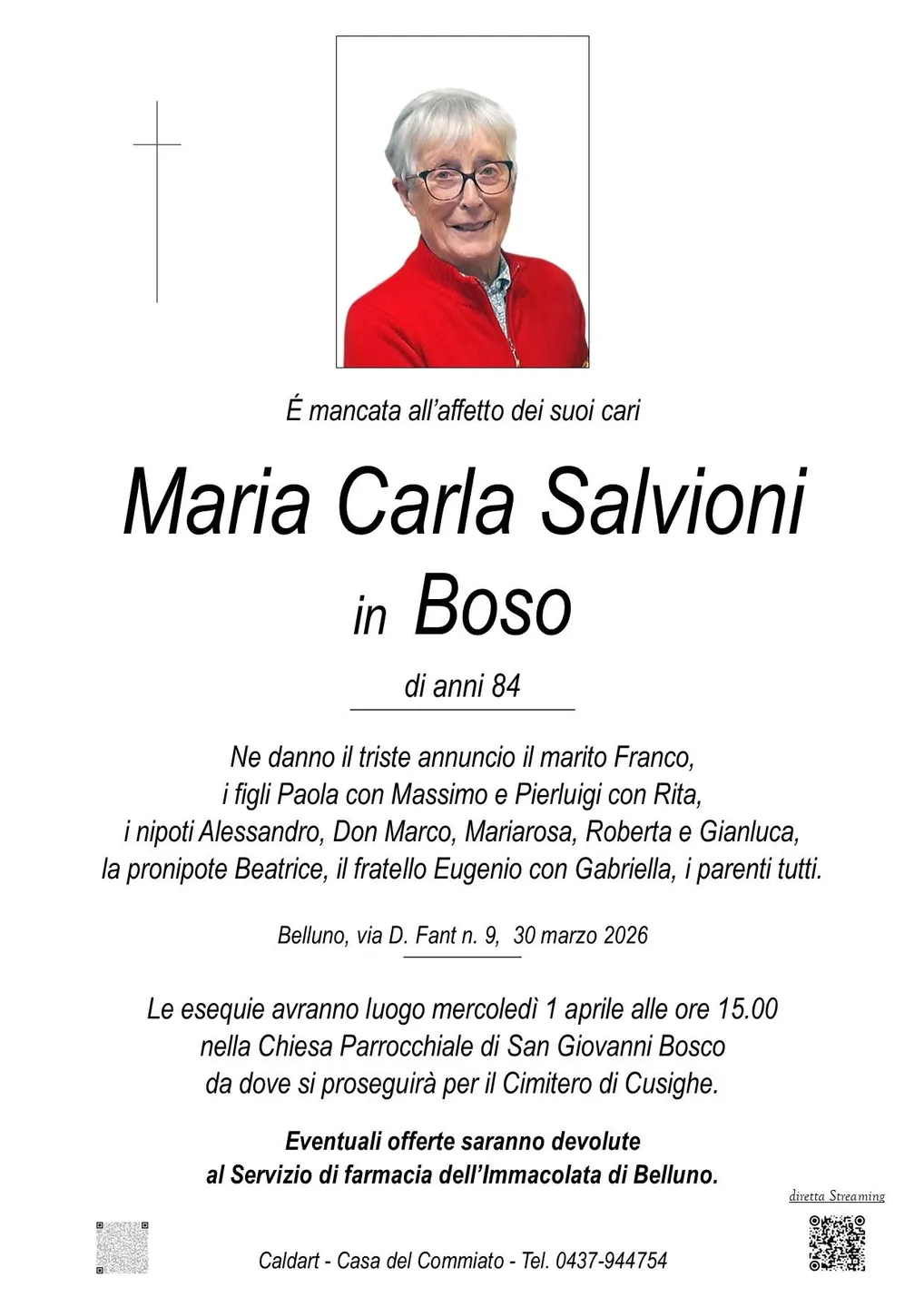 Epigrafe di Maria Carla Salvioni