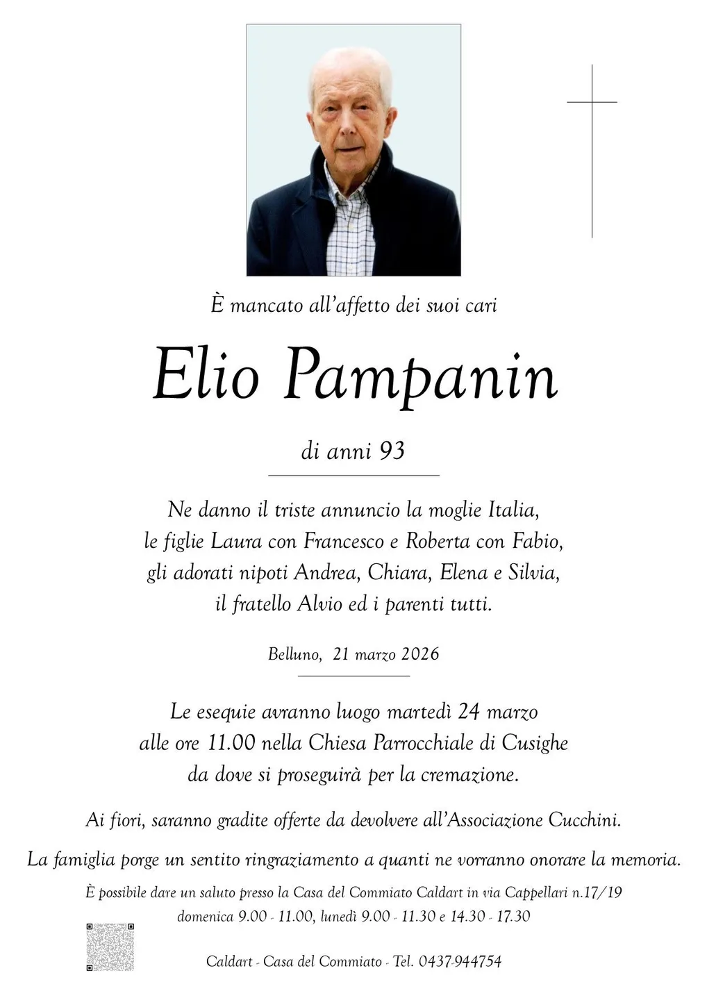 Epigrafe di Elio Pampanin