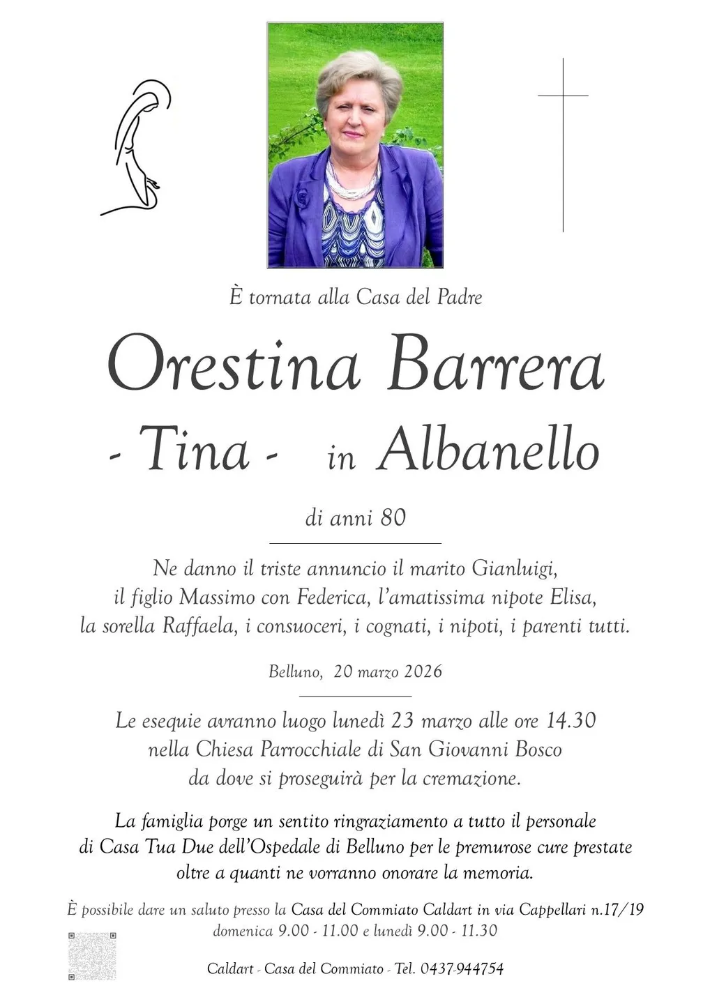 Epigrafe di Orestina Barrera