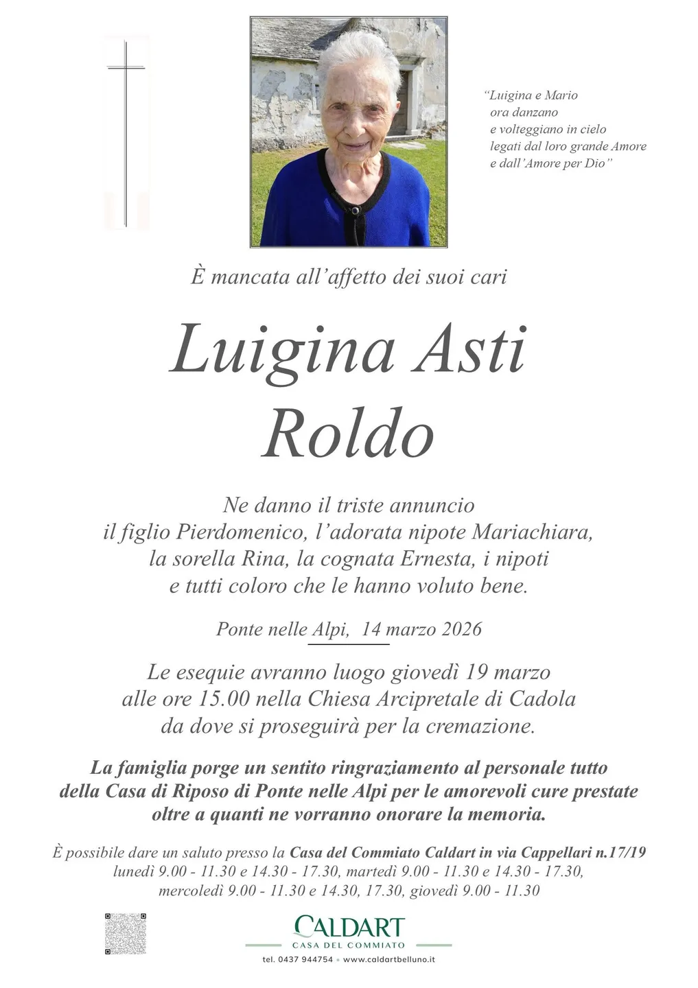 Epigrafe di Luigina Asti Roldo
