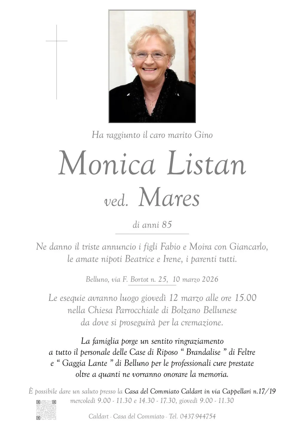 Epigrafe di Monica Listan Ved. Mares