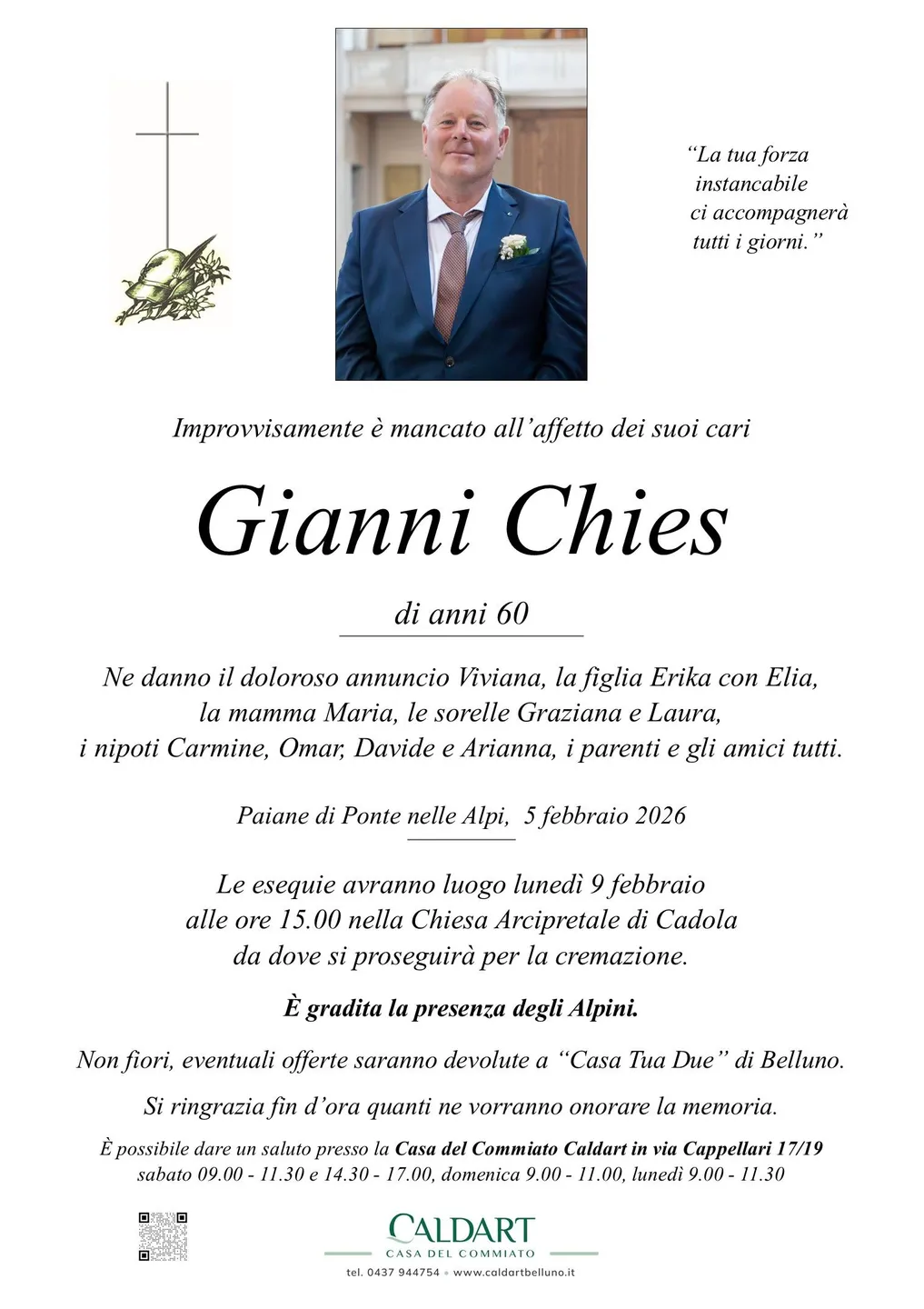 Epigrafe di Gianni Chies