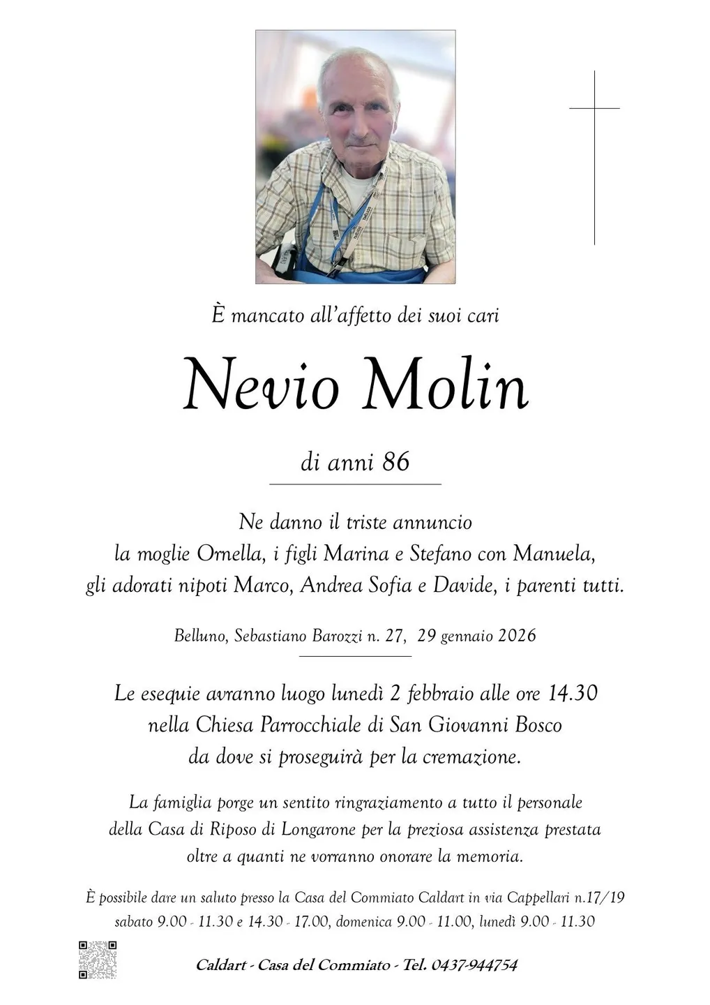Epigrafe di Nevio Molin