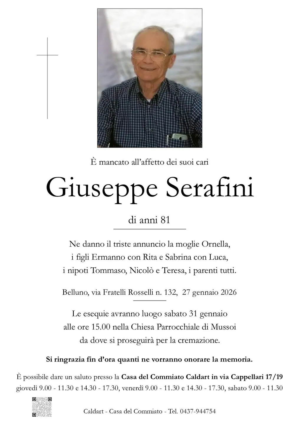 Epigrafe di Giuseppe Serafini