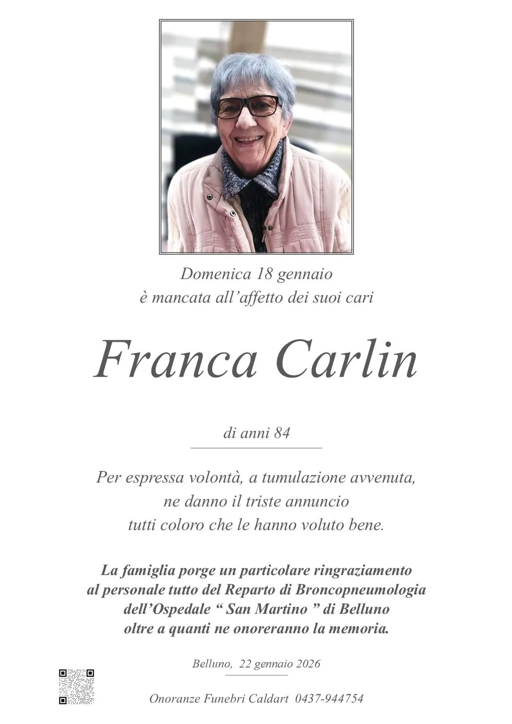 Epigrafe di Franca Carlin