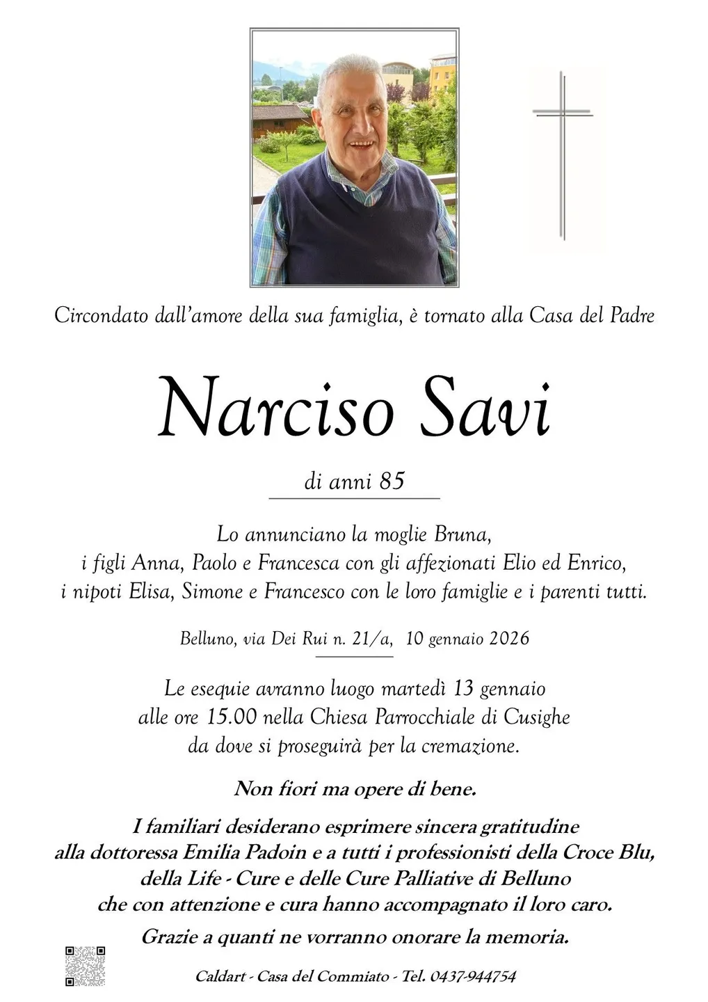 Epigrafe di Narciso Savi