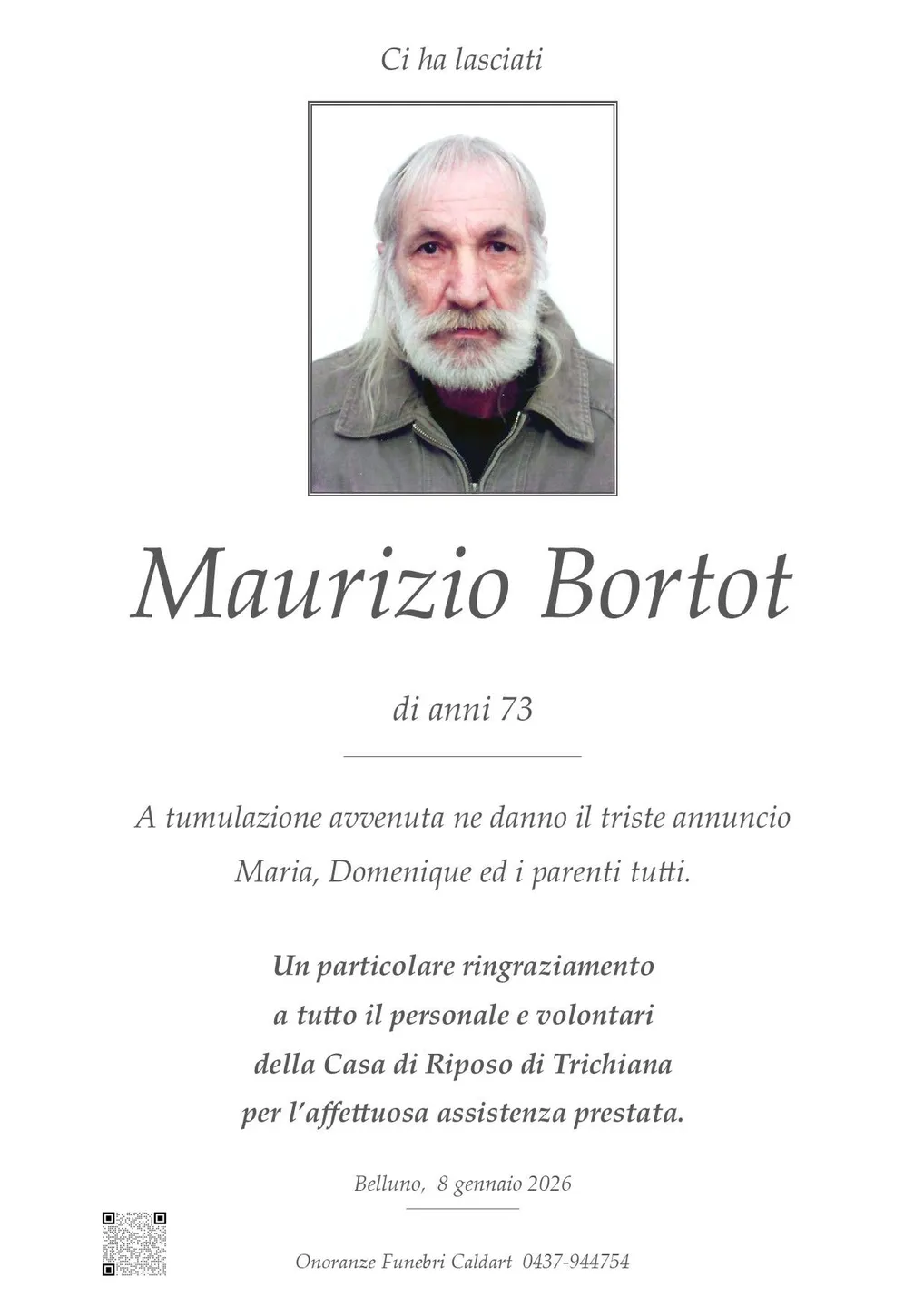 Epigrafe di Maurizio Bortot
