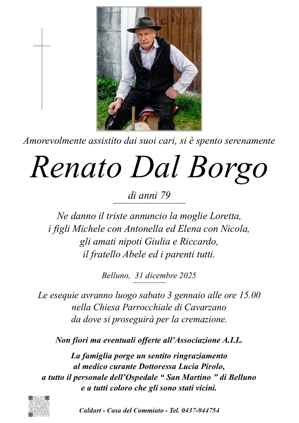 Epigrafe di Renato Dal Borgo