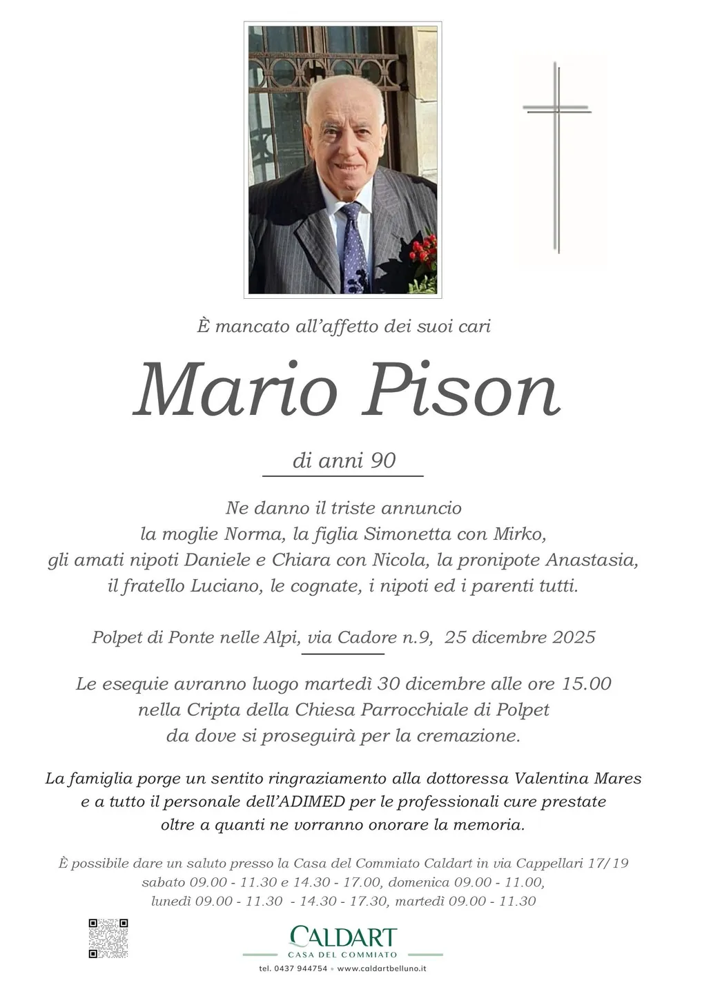Epigrafe di Mario Pison