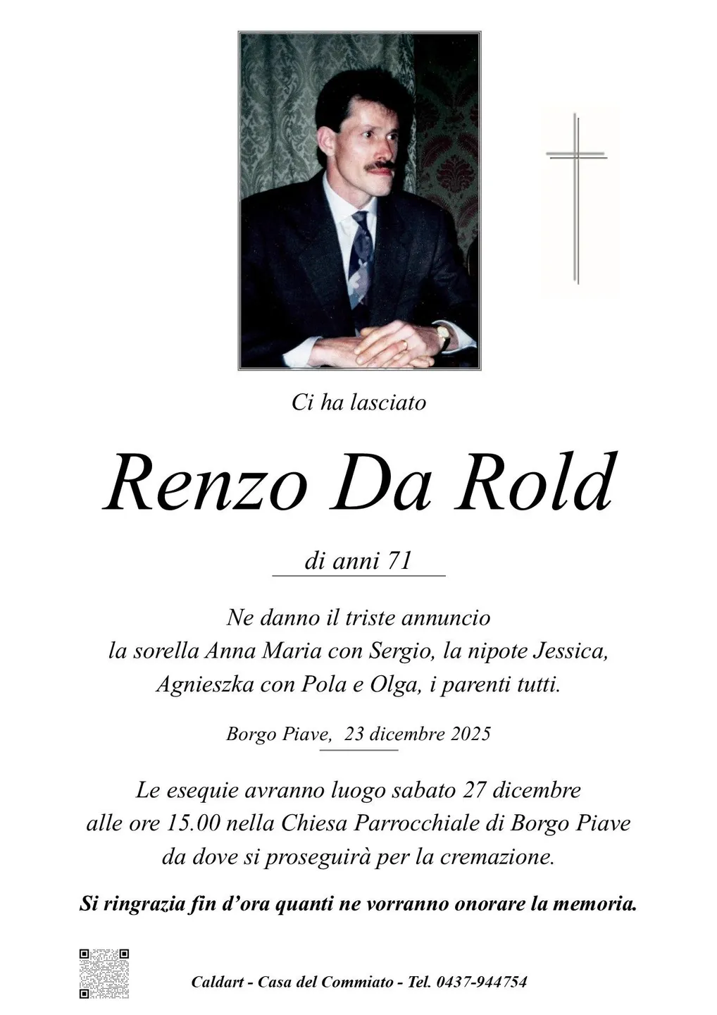 Epigrafe di Renzo Da Rold