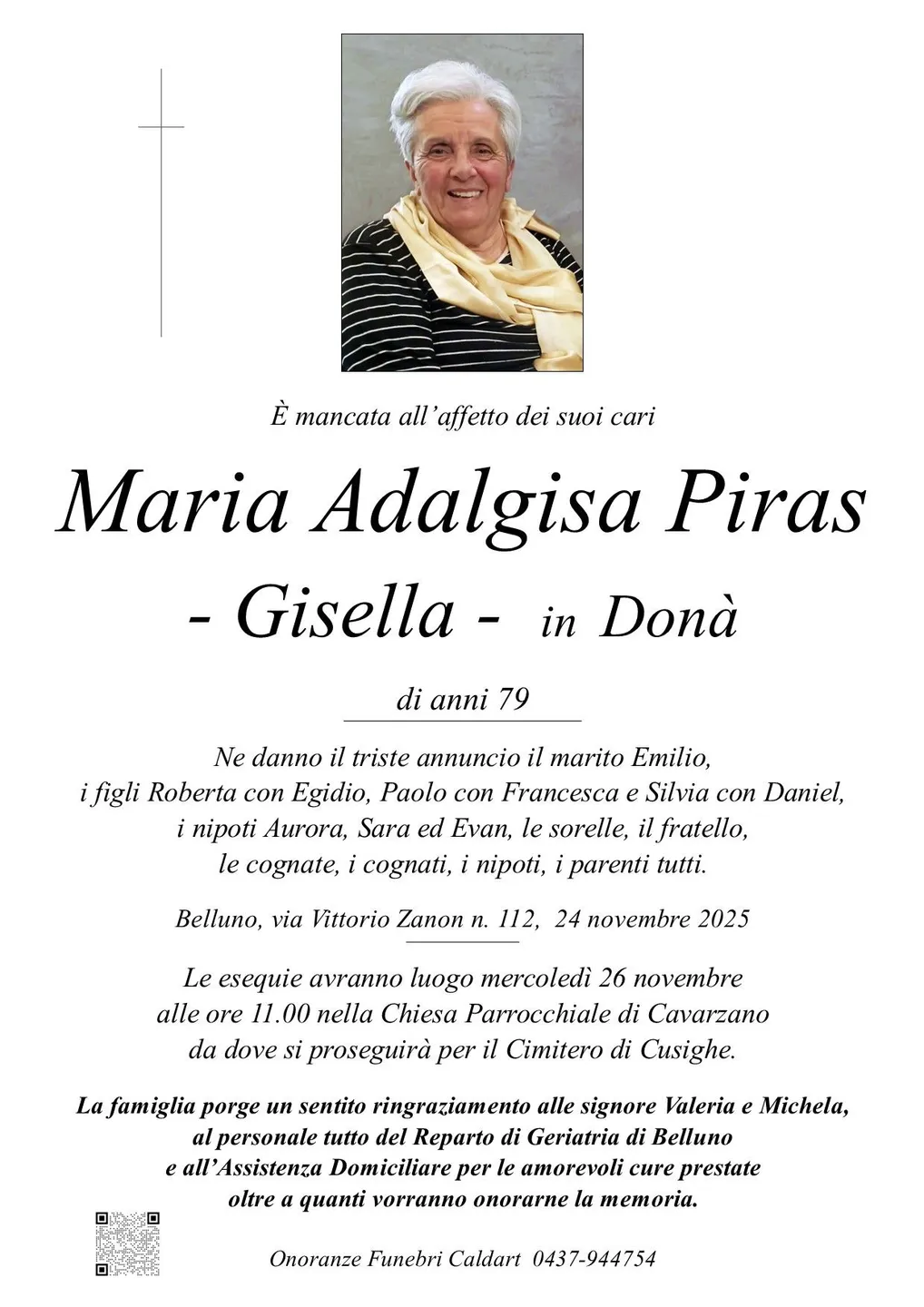 Epigrafe di Maria Adalgisa Piras