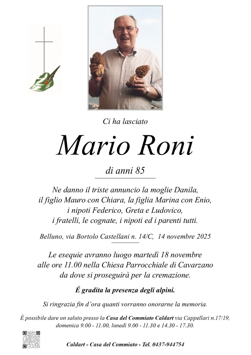 Epigrafe di Mario Roni