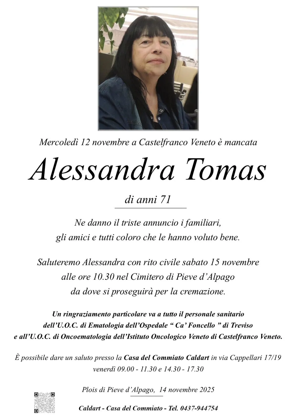 Epigrafe di Alessandra Tomas