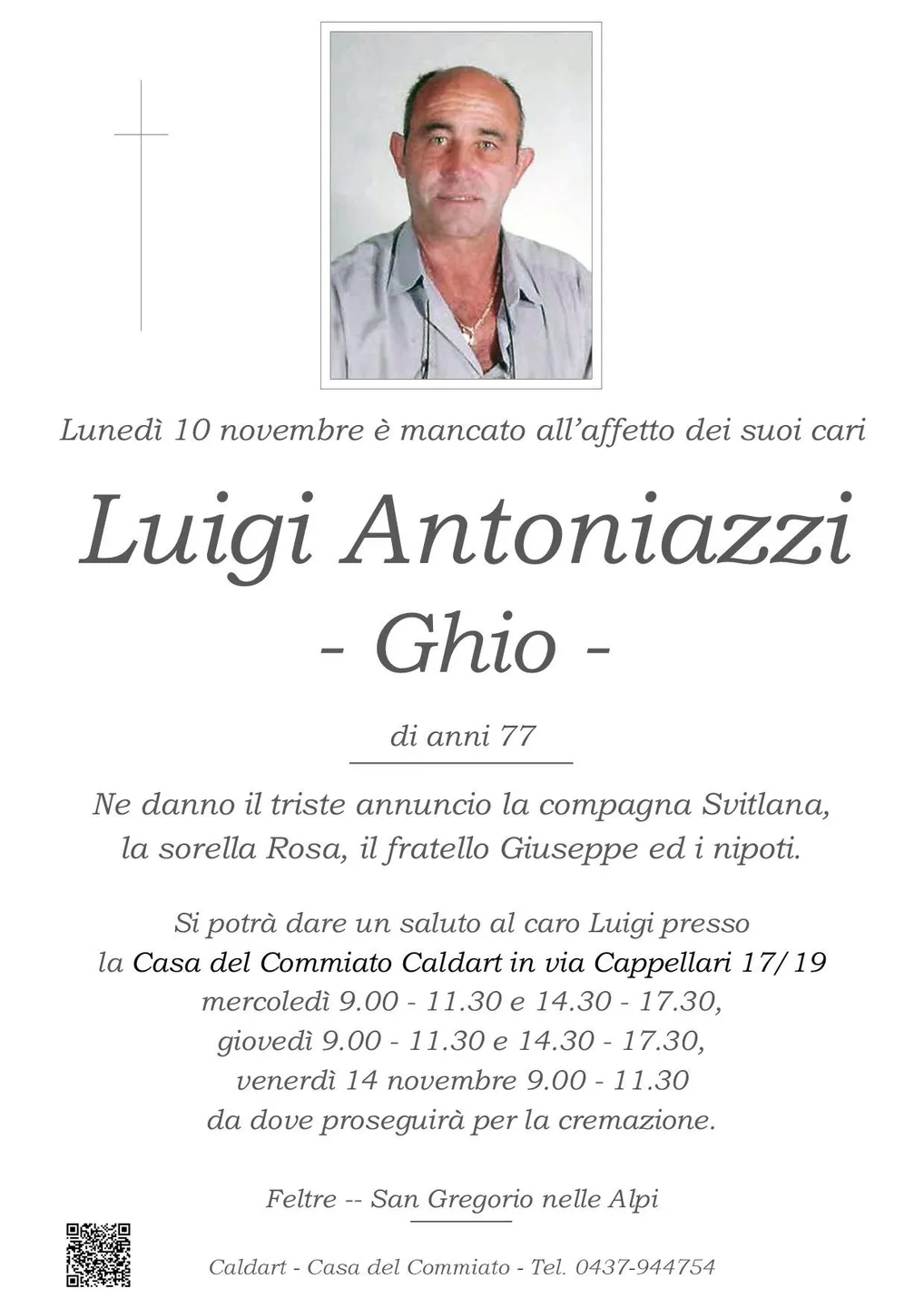 Epigrafe di Luigi Antoniazzi Ghio