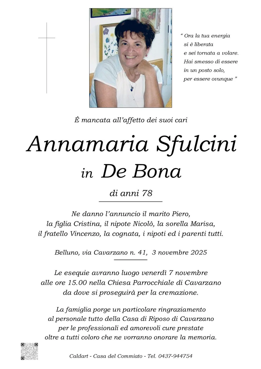 Epigrafe di Annamaria Sfulcini De Bona