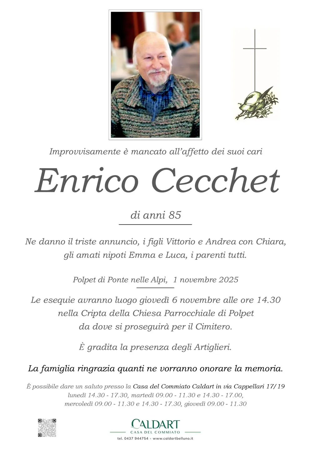 Epigrafe di Enrico Cecchet