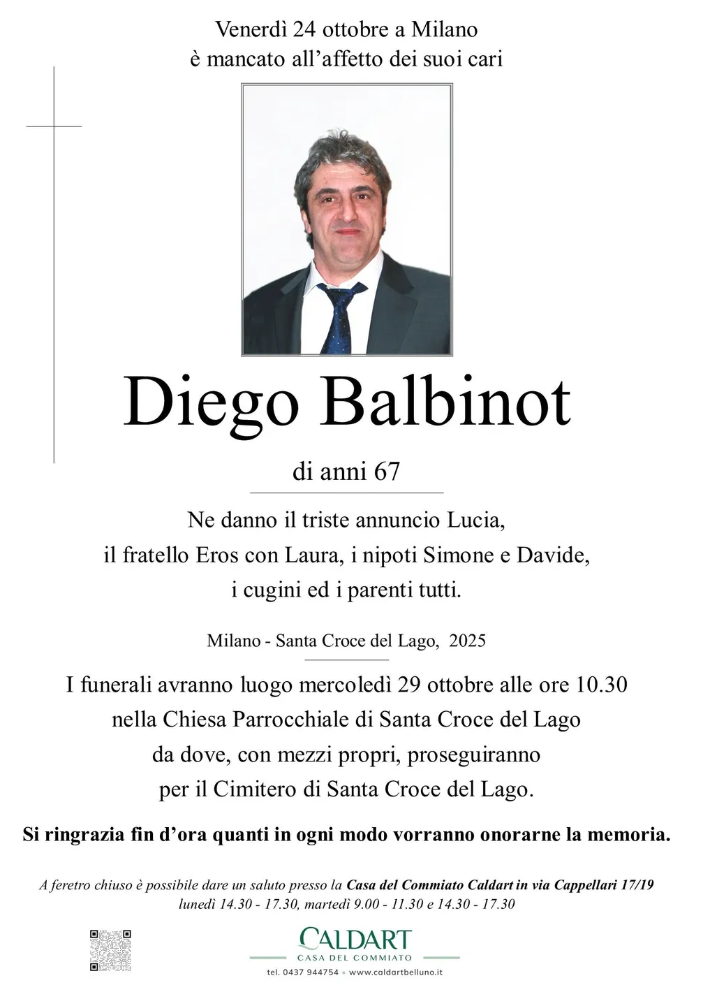 Epigrafe di Diego Balbinot