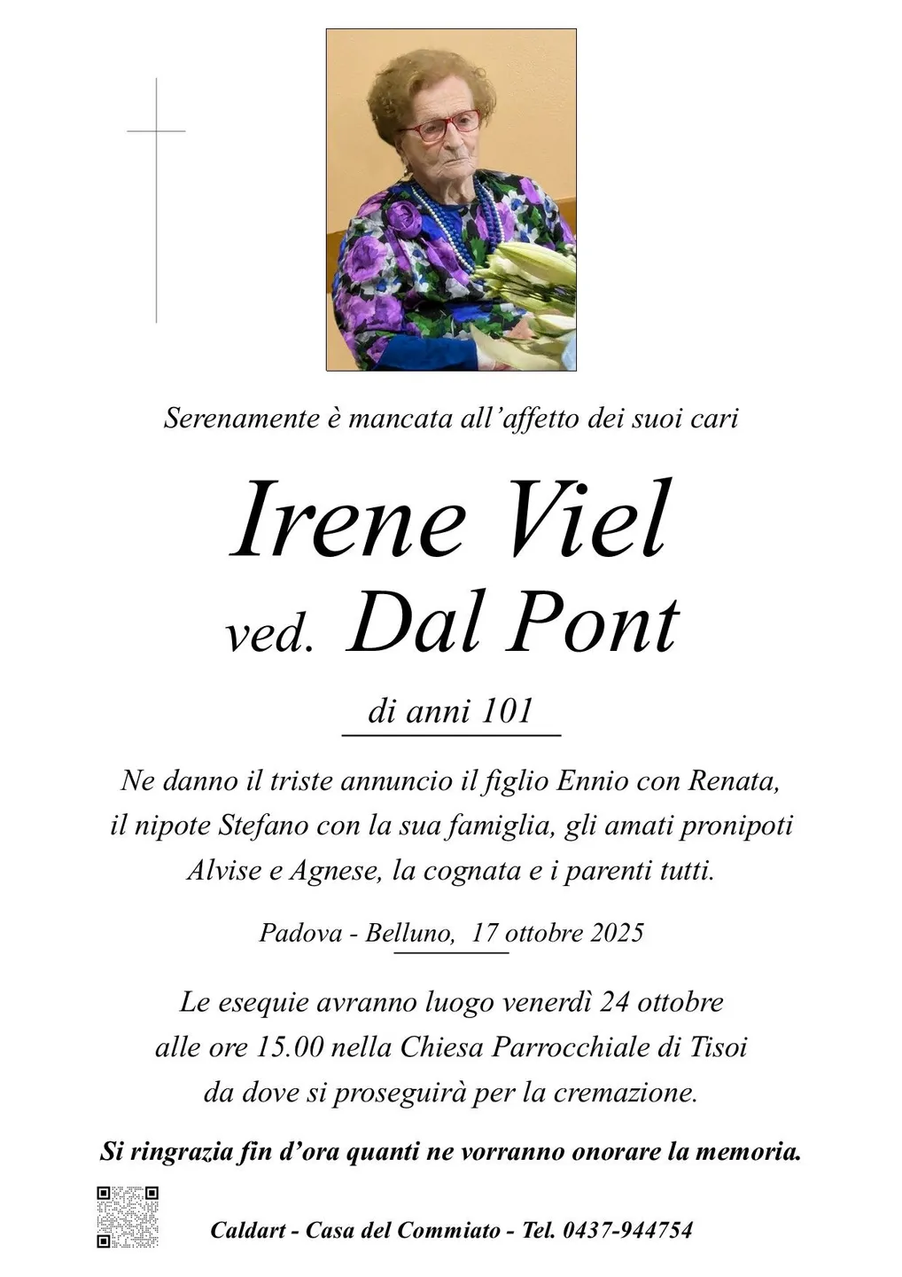 Epigrafe di Irene Viel Dal Pont