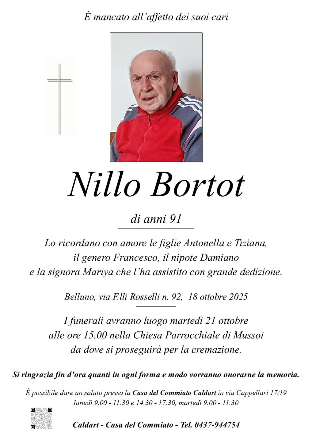 Epigrafe di Nillo Bortot