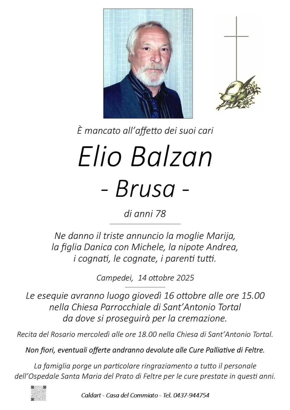 Epigrafe di Elio Balzan Brusa