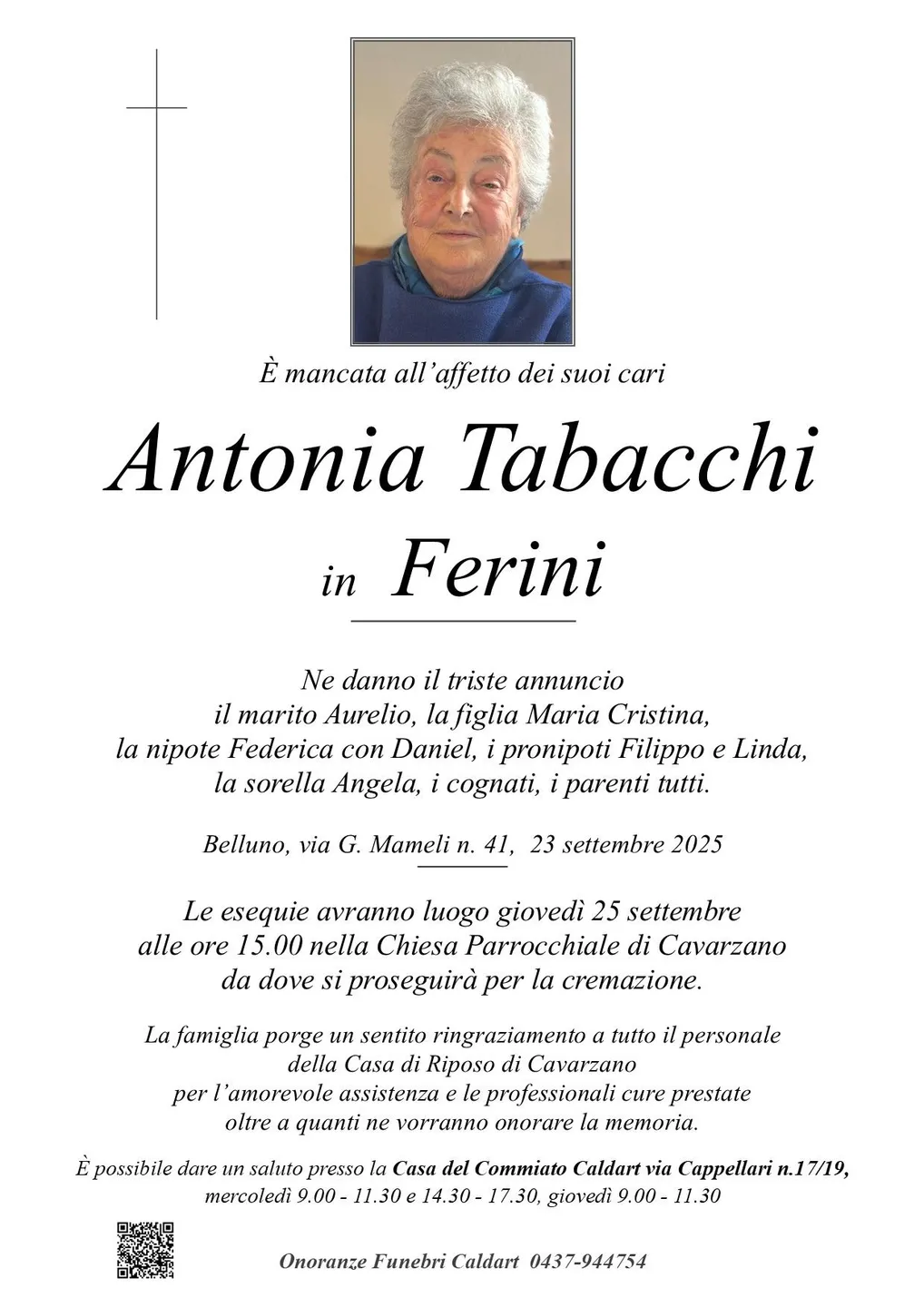 Epigrafe di Antonia Tabacchi Ferini