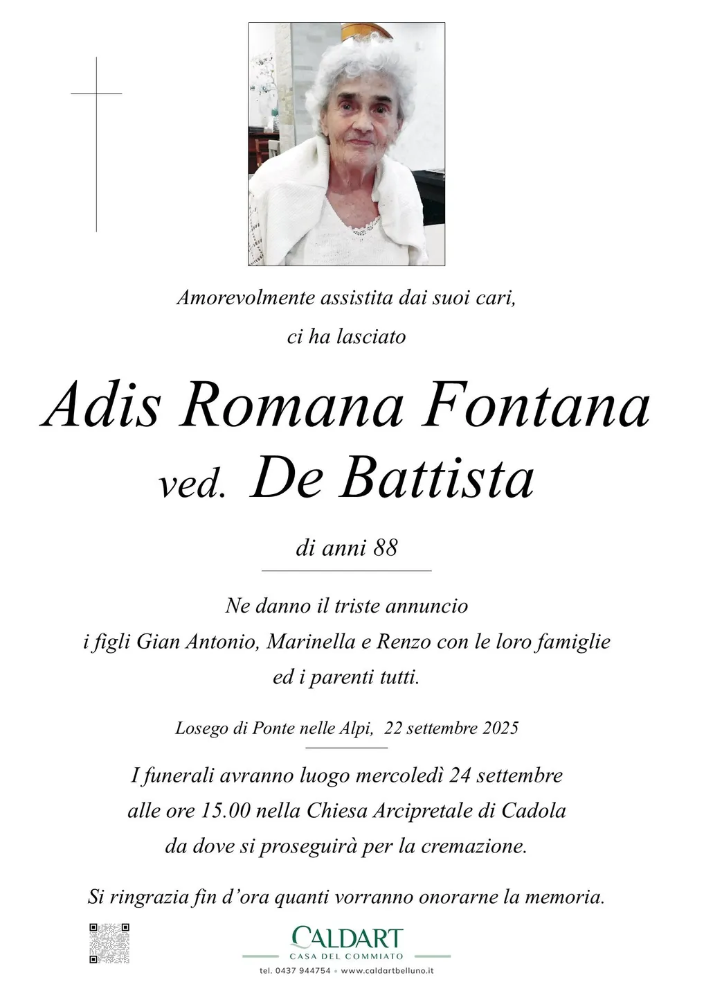 Epigrafe di Adis Romana Fontana