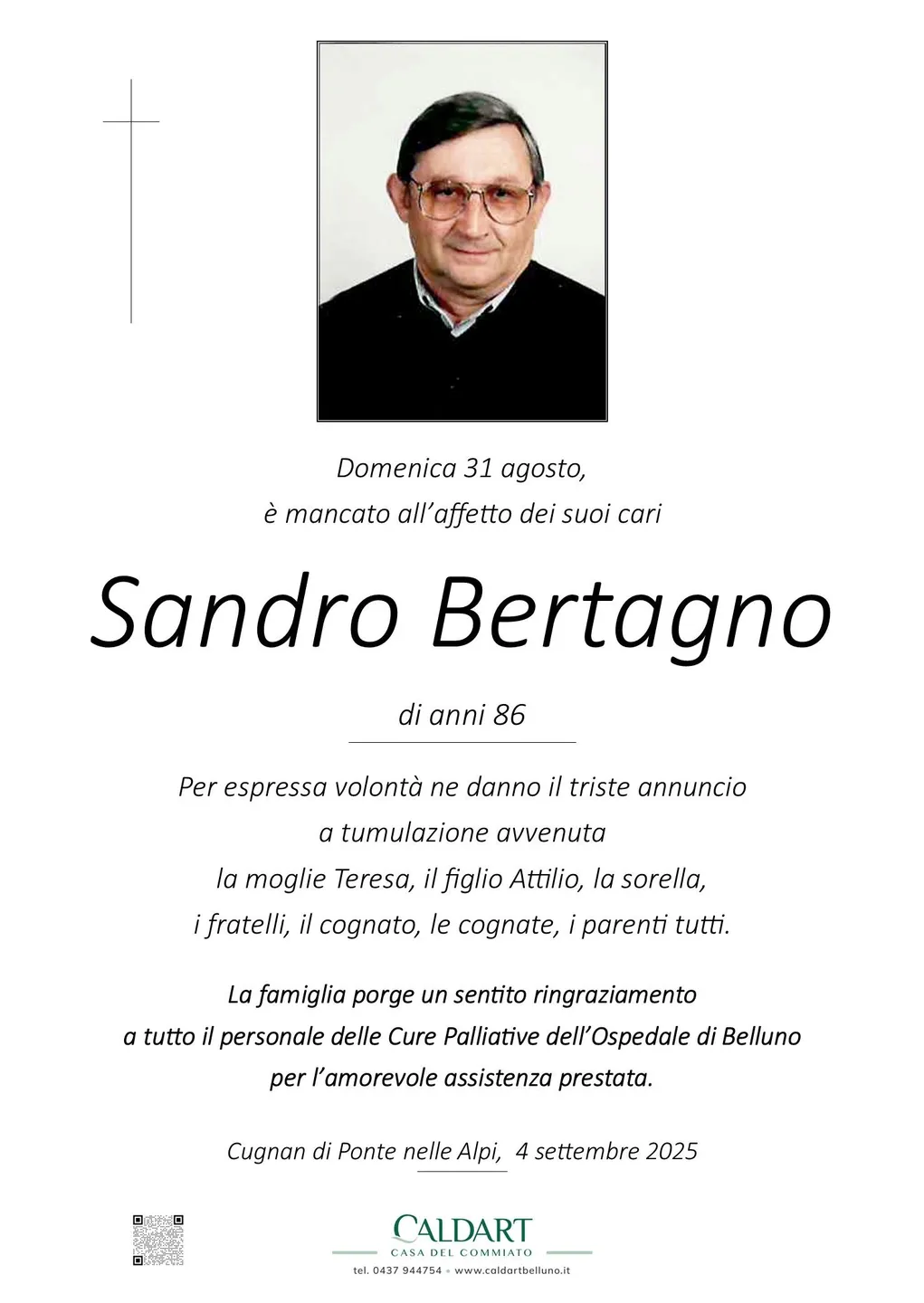 Epigrafe di Sandro Bertagno