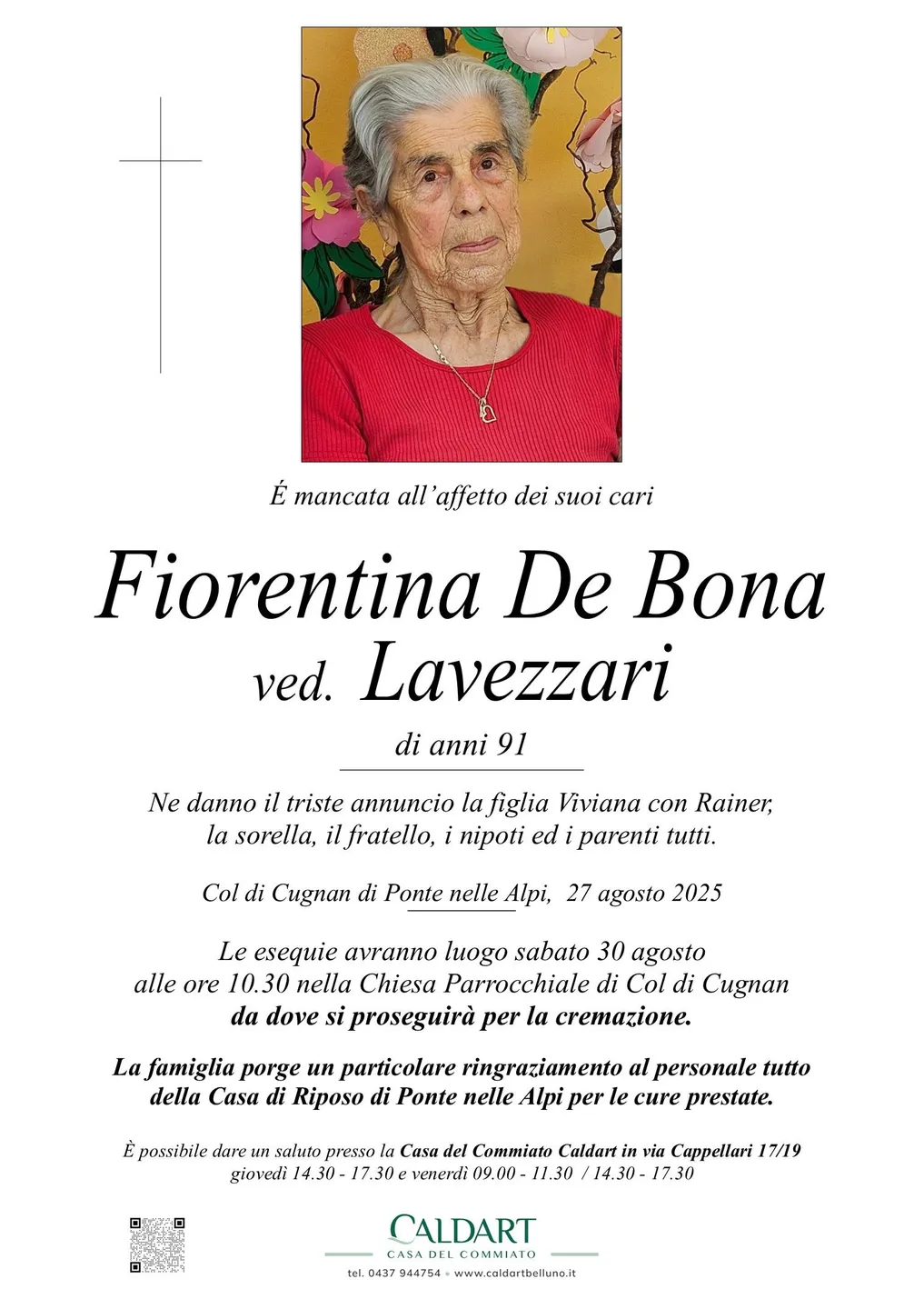 Epigrafe di Fiorentina De Bona Lavez Zari