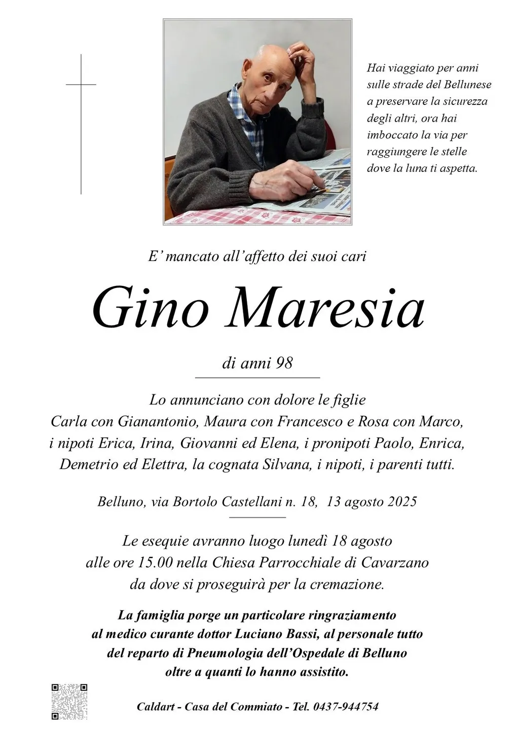 Epigrafe di Gino Maresia