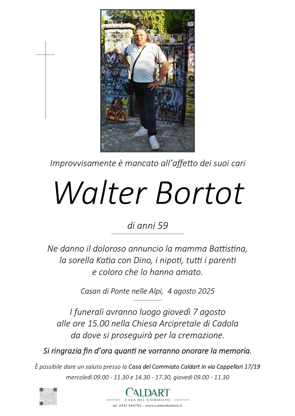 Epigrafe di Walter Bortot