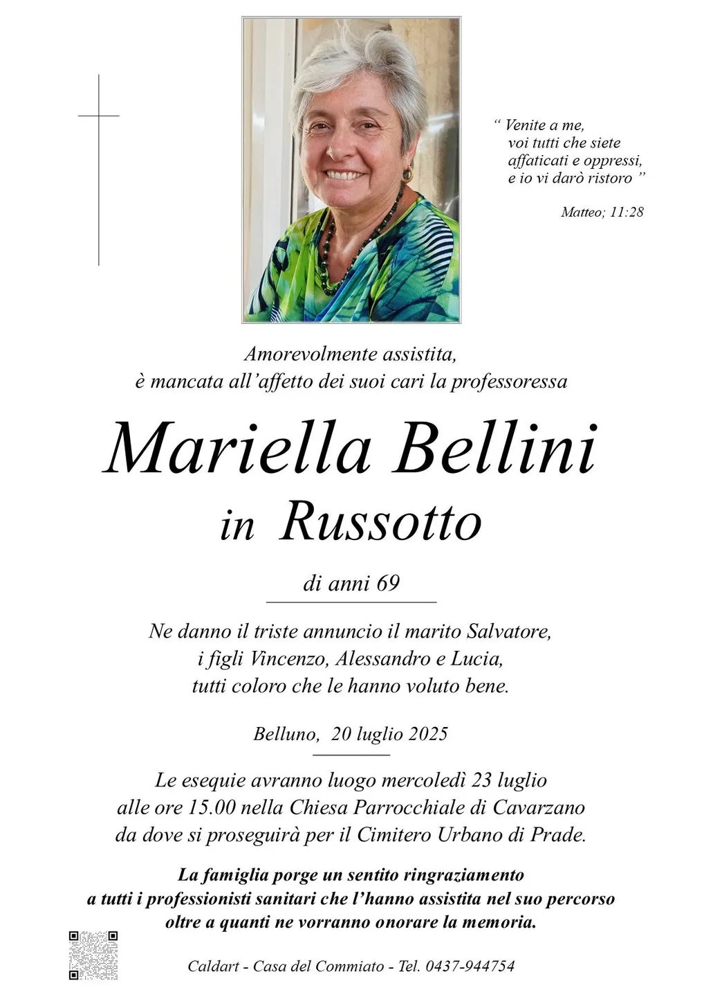 Epigrafe di Mariella Bellini In Russotto
