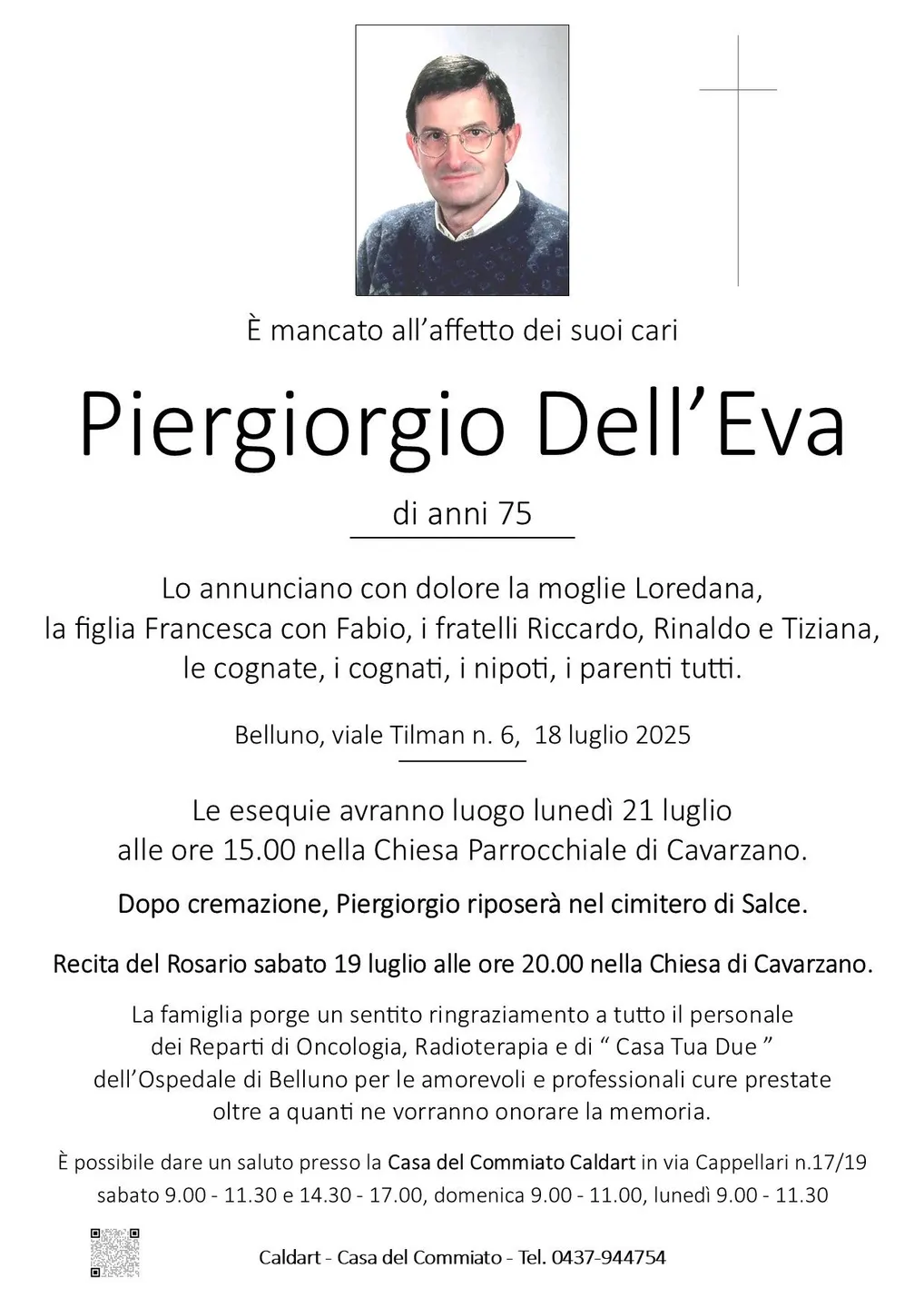 Epigrafe di Piergiorgio Dell'Eva