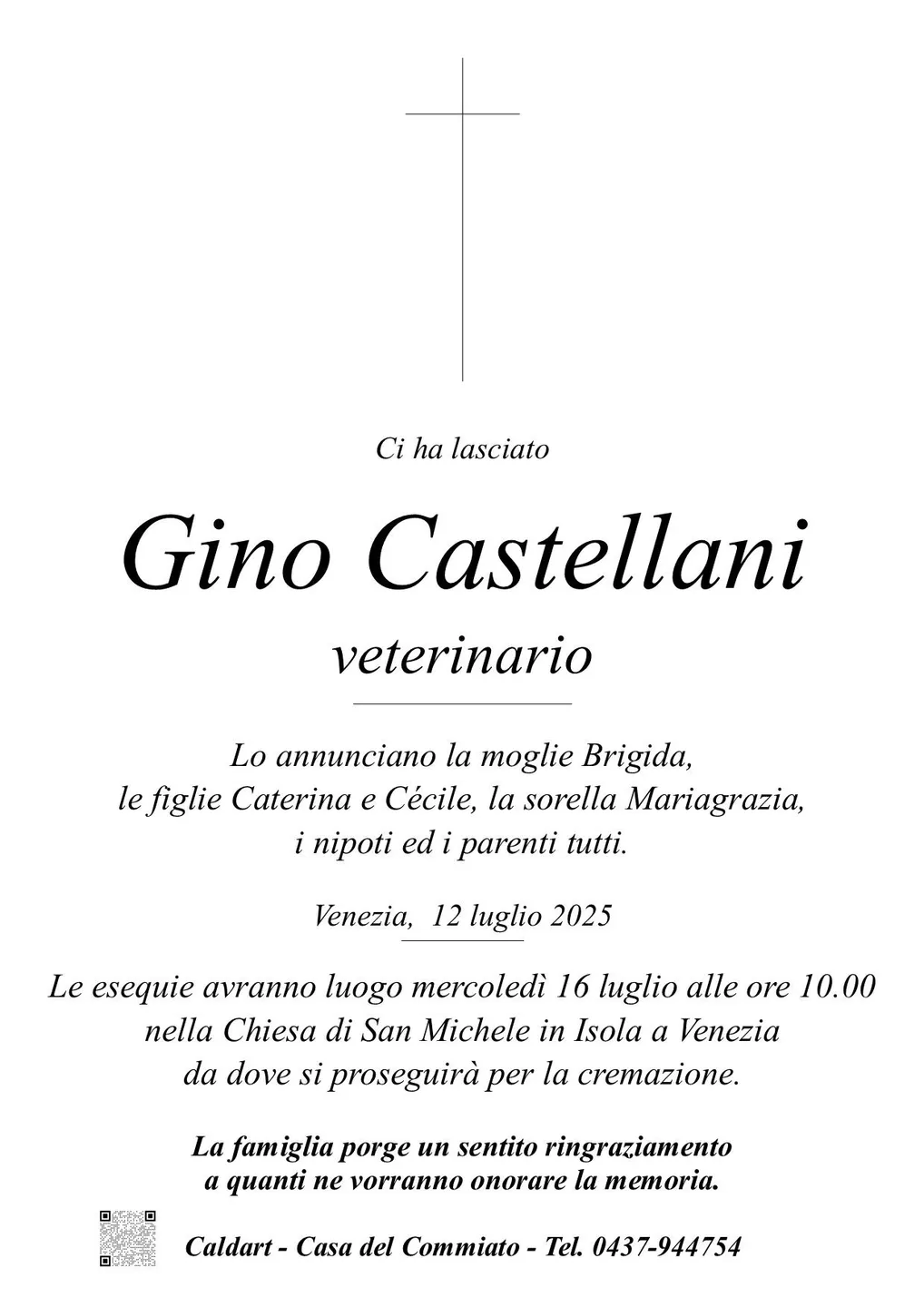 Epigrafe di Gino Castellani