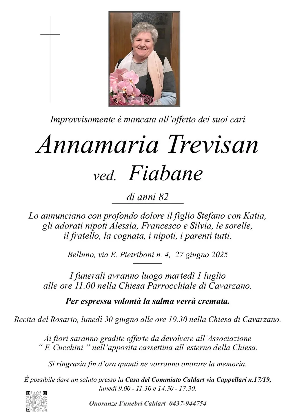 Epigrafe di Annamaria Trevisan Fiabane