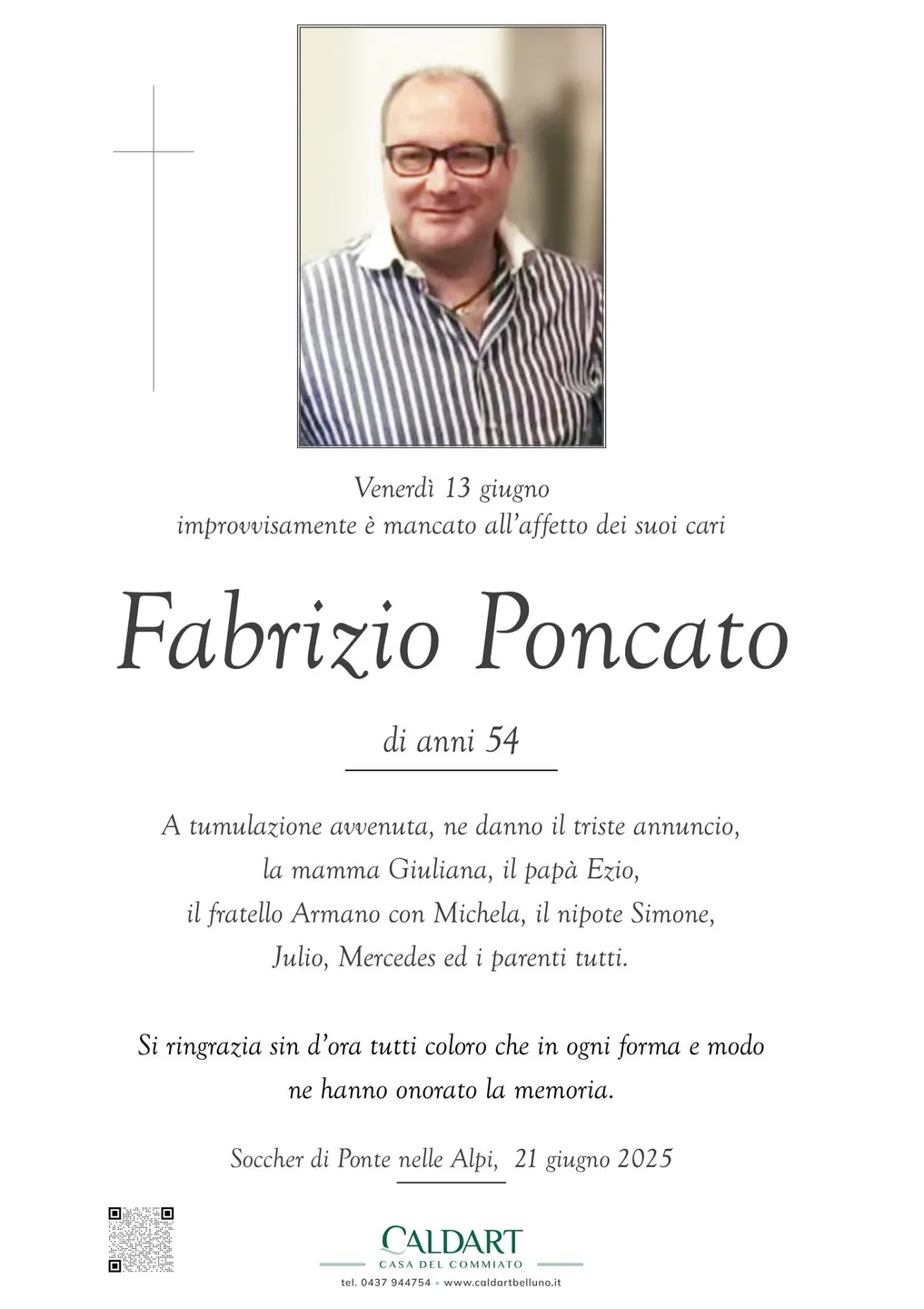 Epigrafe di Fabrizio Poncato