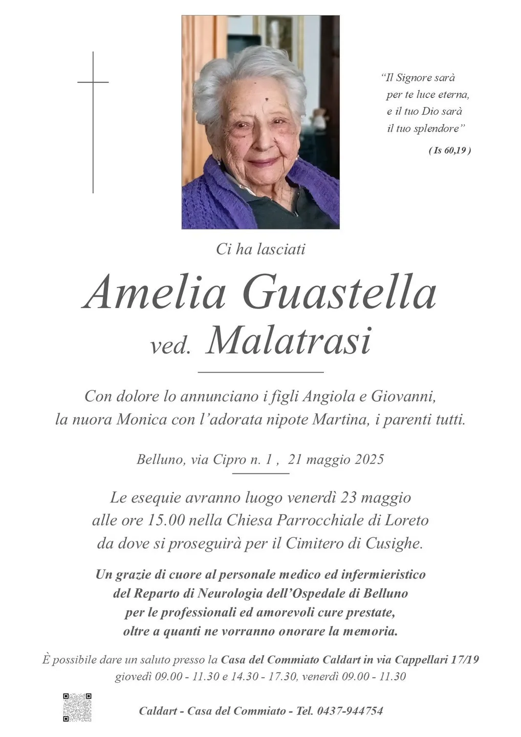 Epigrafe di Amelia Guastella Malatrasi