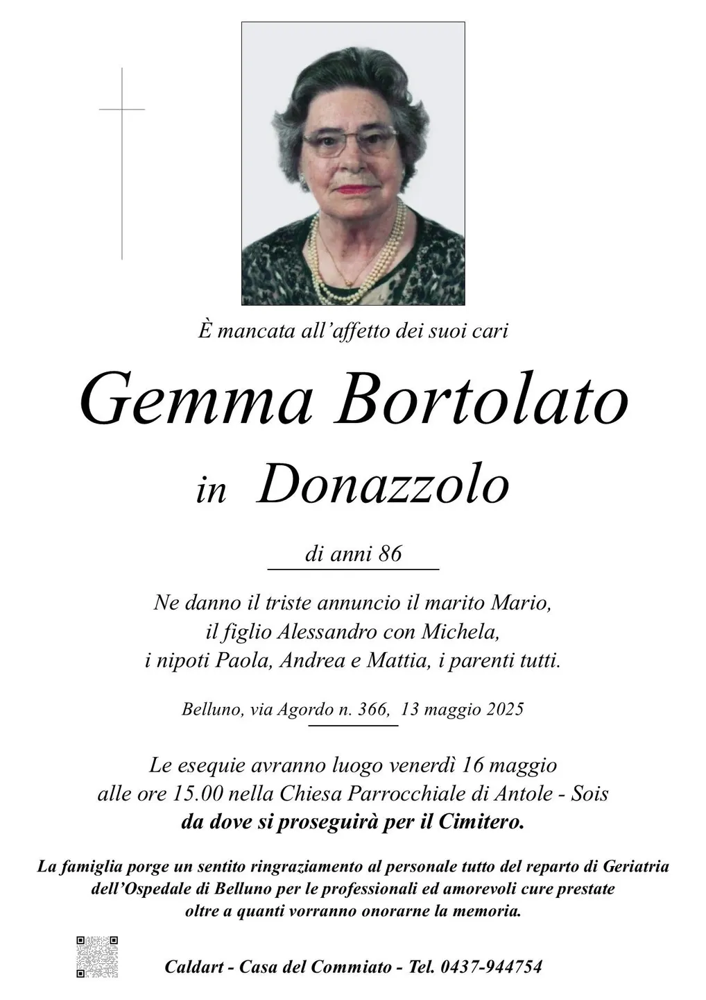 Epigrafe di Gemma Bortolato