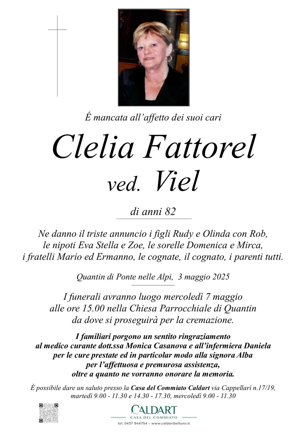 Epigrafe di Clelia Fattorel Viel