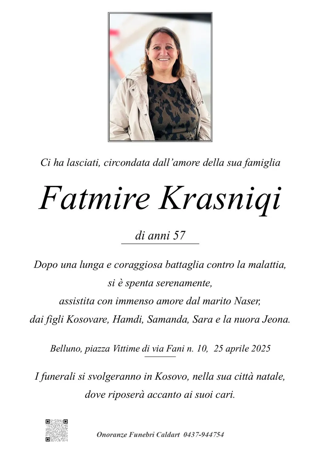 Epigrafe di Fatmire Krasniqi