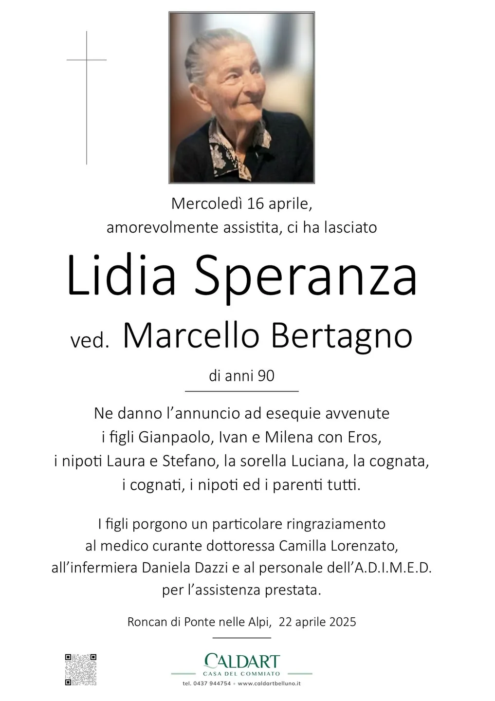 Epigrafe di Lidia Speranza Bertagno