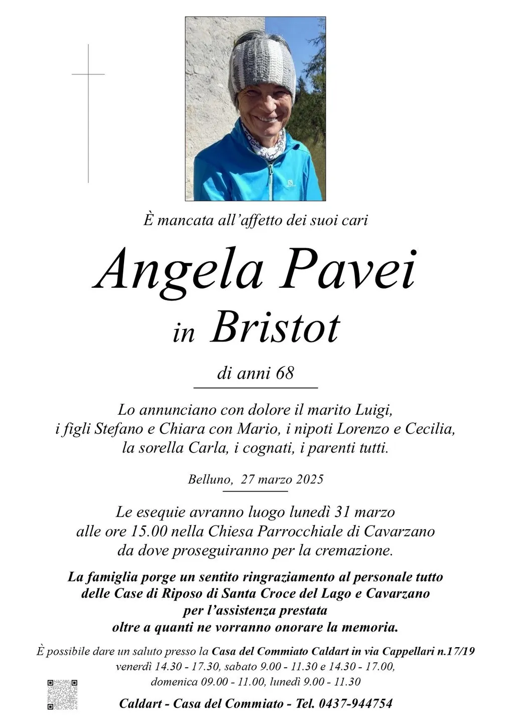 Epigrafe di Angela Pavei