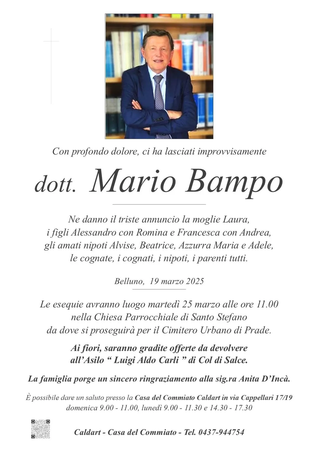 Epigrafe di Mario Bampo