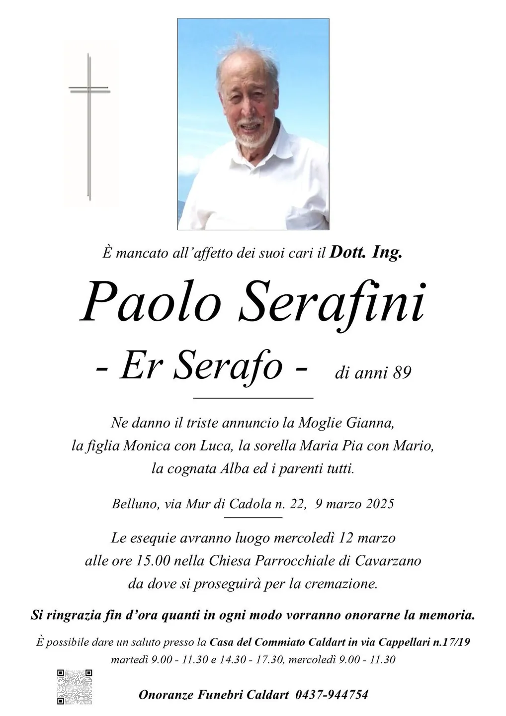 Epigrafe di Paolo Serafini