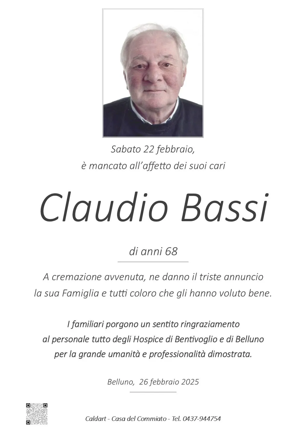 Epigrafe di Claudio Bassi