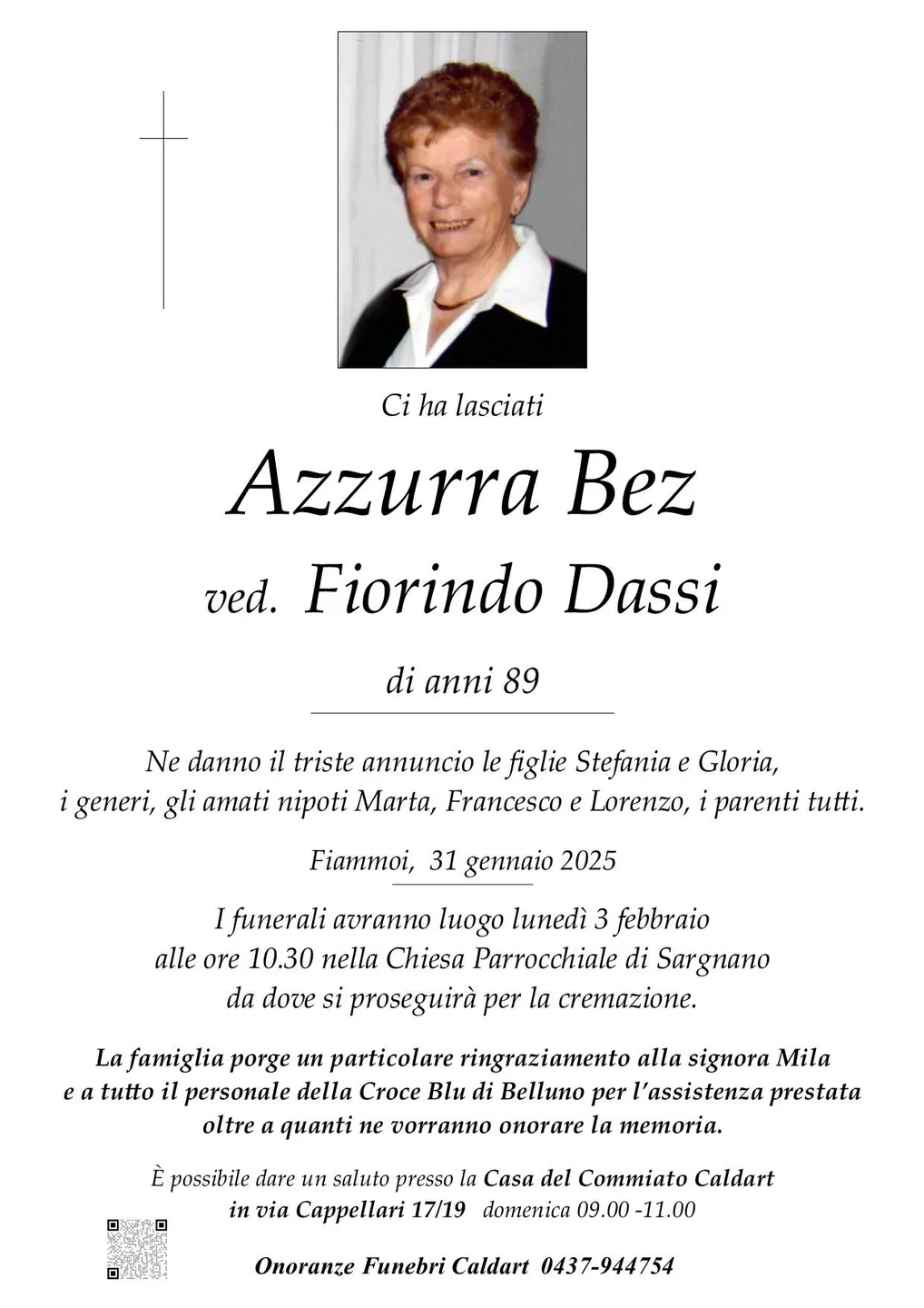 Epigrafe di Azzurra Bez Dassi